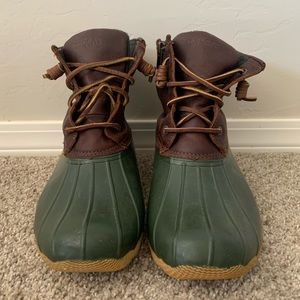 Sperry Topsider women’s size 11 brown & green winter duck boots